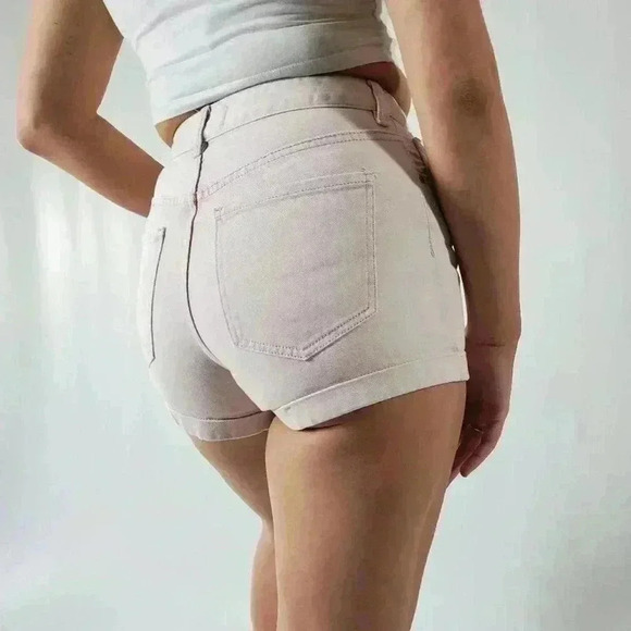 Pacsun Pale Pink High Rise Mom Shorts - 26 - Picture 6 of 9